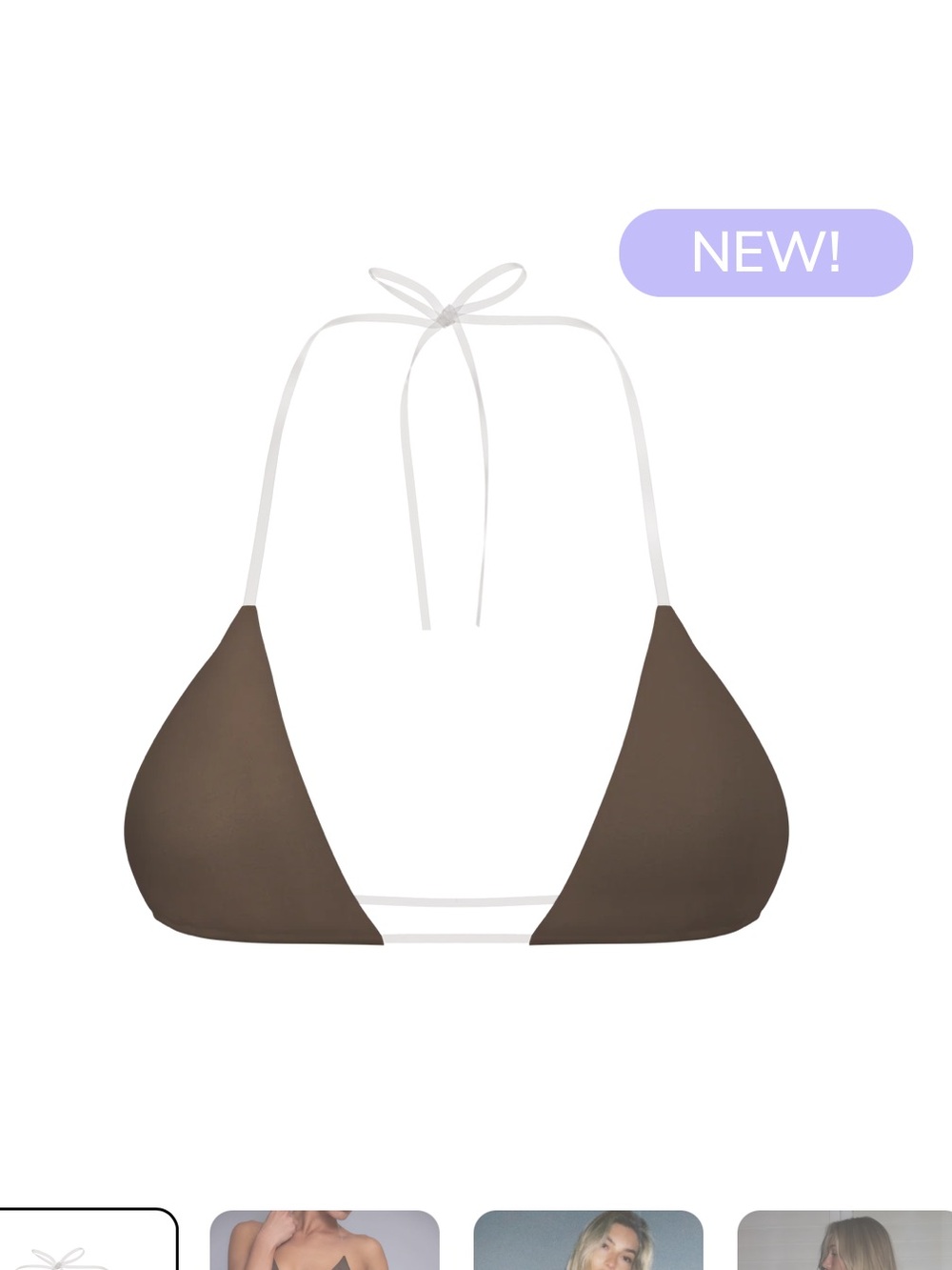 Stringys Invisible Bra - Rich Espresso Brown - S/M